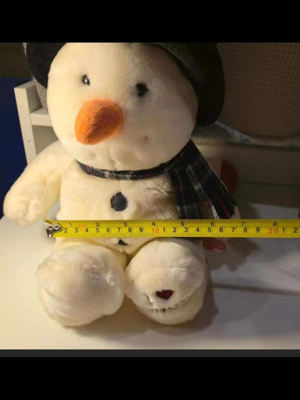 Snowflake Plush Tagged Stuffed Toy - Cream with Pink Tag